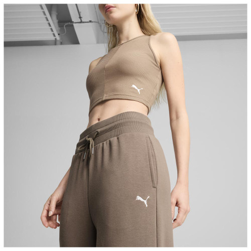 Puma Γυναικείο παντελόνι φόρμας Wardrobe Essentials Relaxed Wide-Leg Sweatpants